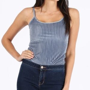 Bodysuit | Spaghetti Straps | Velvet Bodysuit